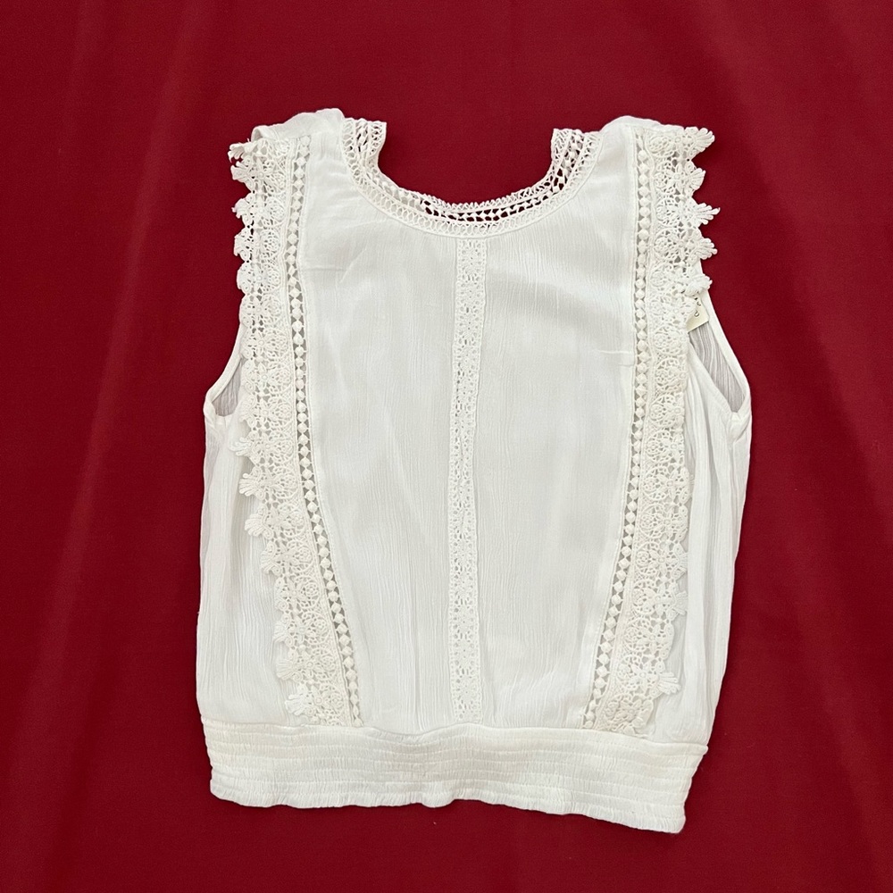 White Sleeveless Shirt